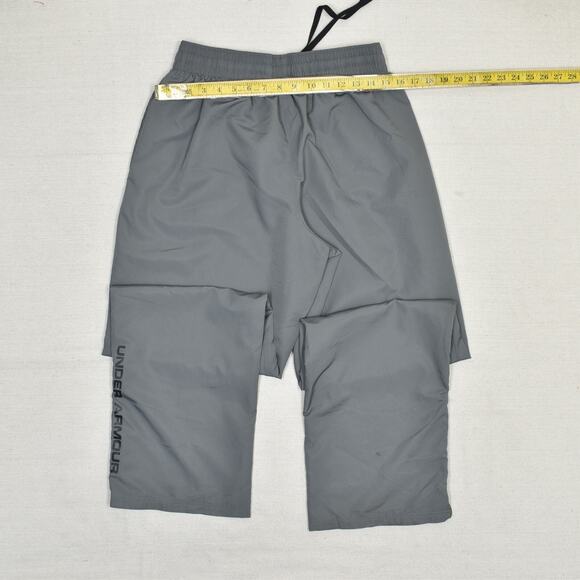 Under Armour Men's Windbreaker Pants Polyester Gray Size L Mesh Lined Drawstring - Picture 4 of 8